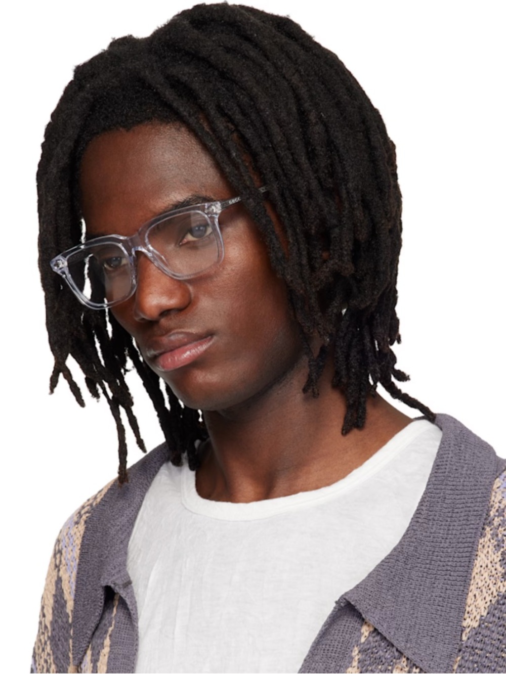 Gucci Transparent Square Blue Light Glasses - Clear - Picture 2 of 7